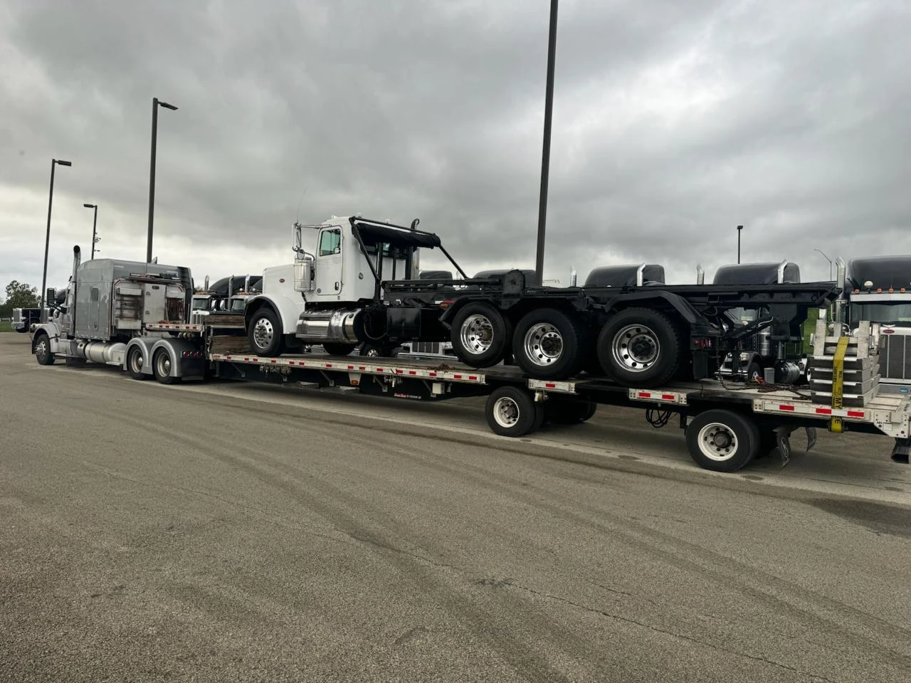 Containers and logistics operations in progress